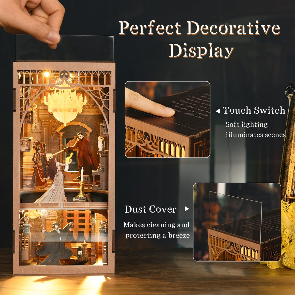 CCCDF 3D wooden puzzle bookends materials show durable wood construction