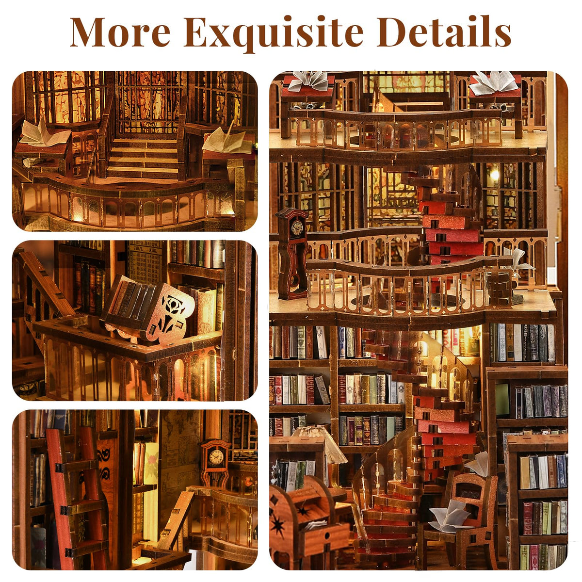CCCDF Book Nook kit with dust cover keeps the scene pristine.