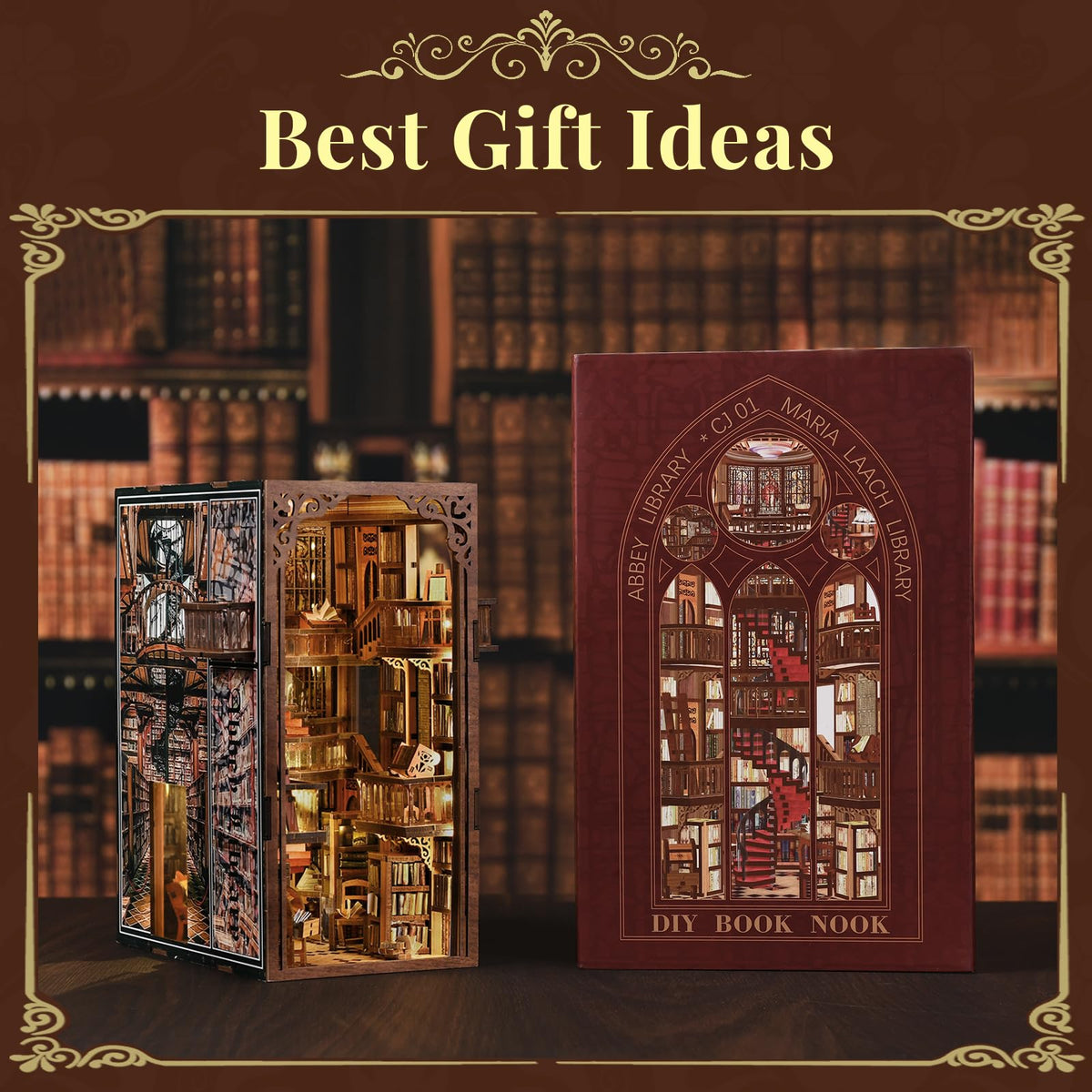 CCCDF Abbey Library 3D wooden puzzle pieces crafted from premium wood promise durability.