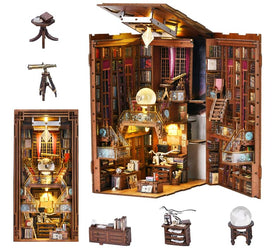 CCCDF Beyond Library Book Nook Kit with LED lights illuminates your shelf in warm, magical glow.