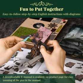 CCCDF Book Nook Kit dust cover protects and eases cleaning.