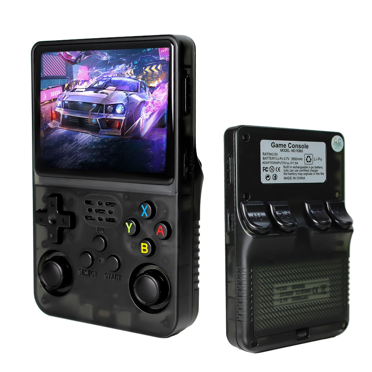 CCFCY R36S handheld console with built-in games for instant play