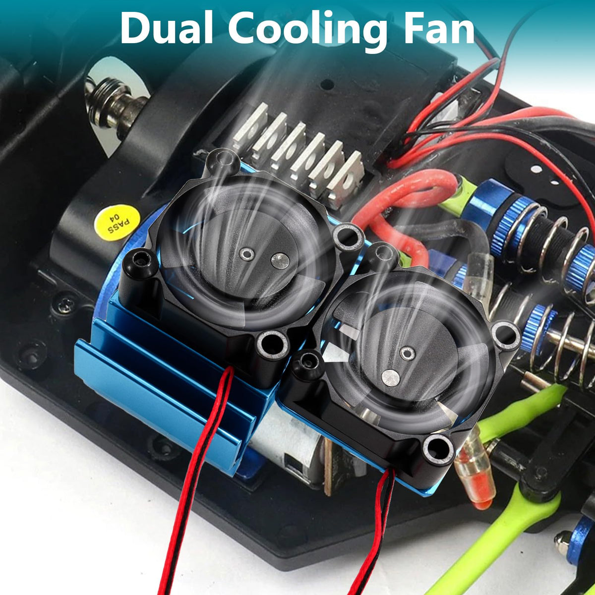 CCHEQVAN VXL-3s dual motor cooling fans help maintain stable ESC temperatures