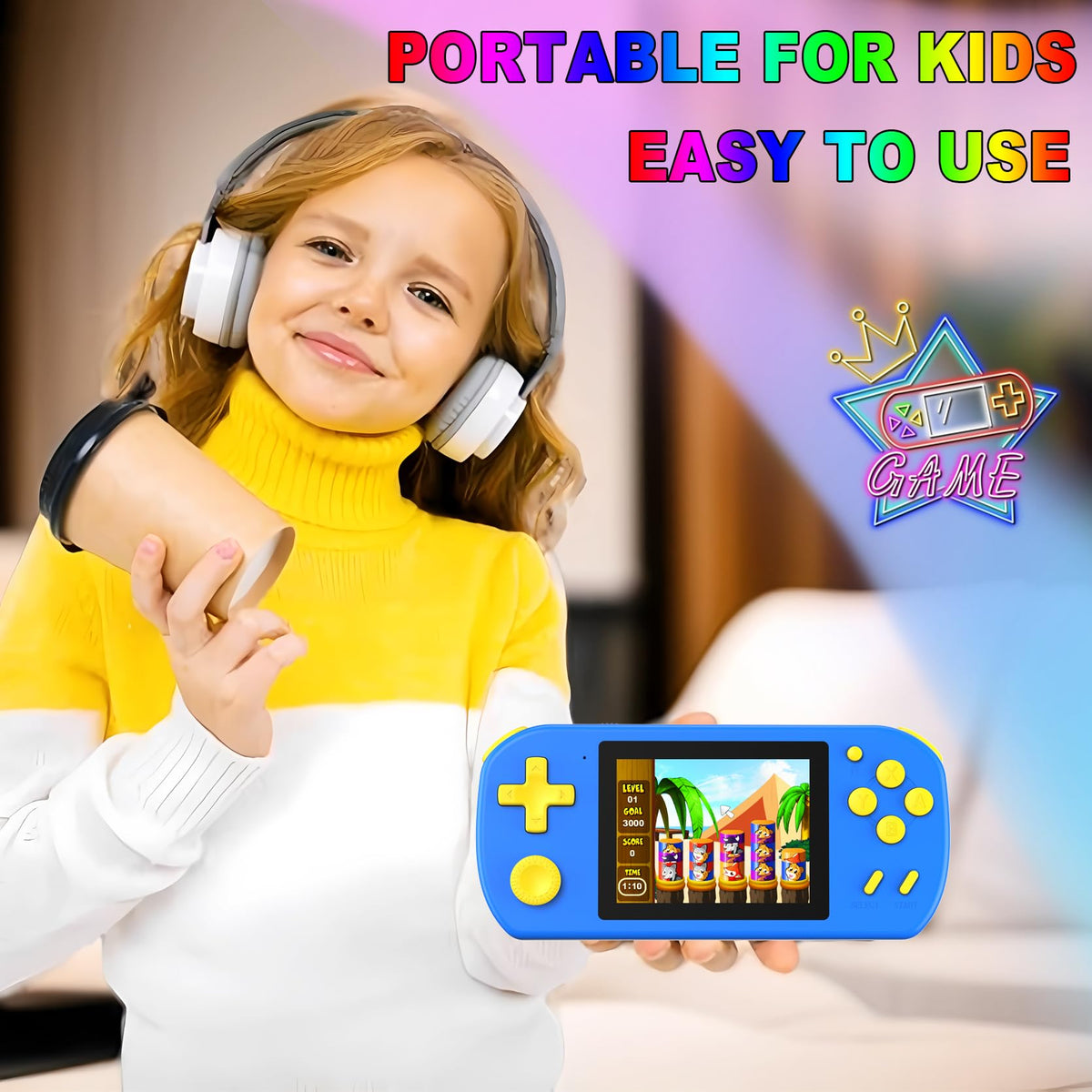 CCTU handheld games rechargeable battery supports longer play