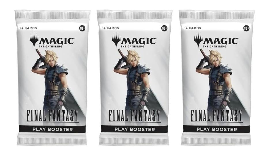 CE 3-pack MTG Final Fantasy booster pack showing potential for rare and foil cards.