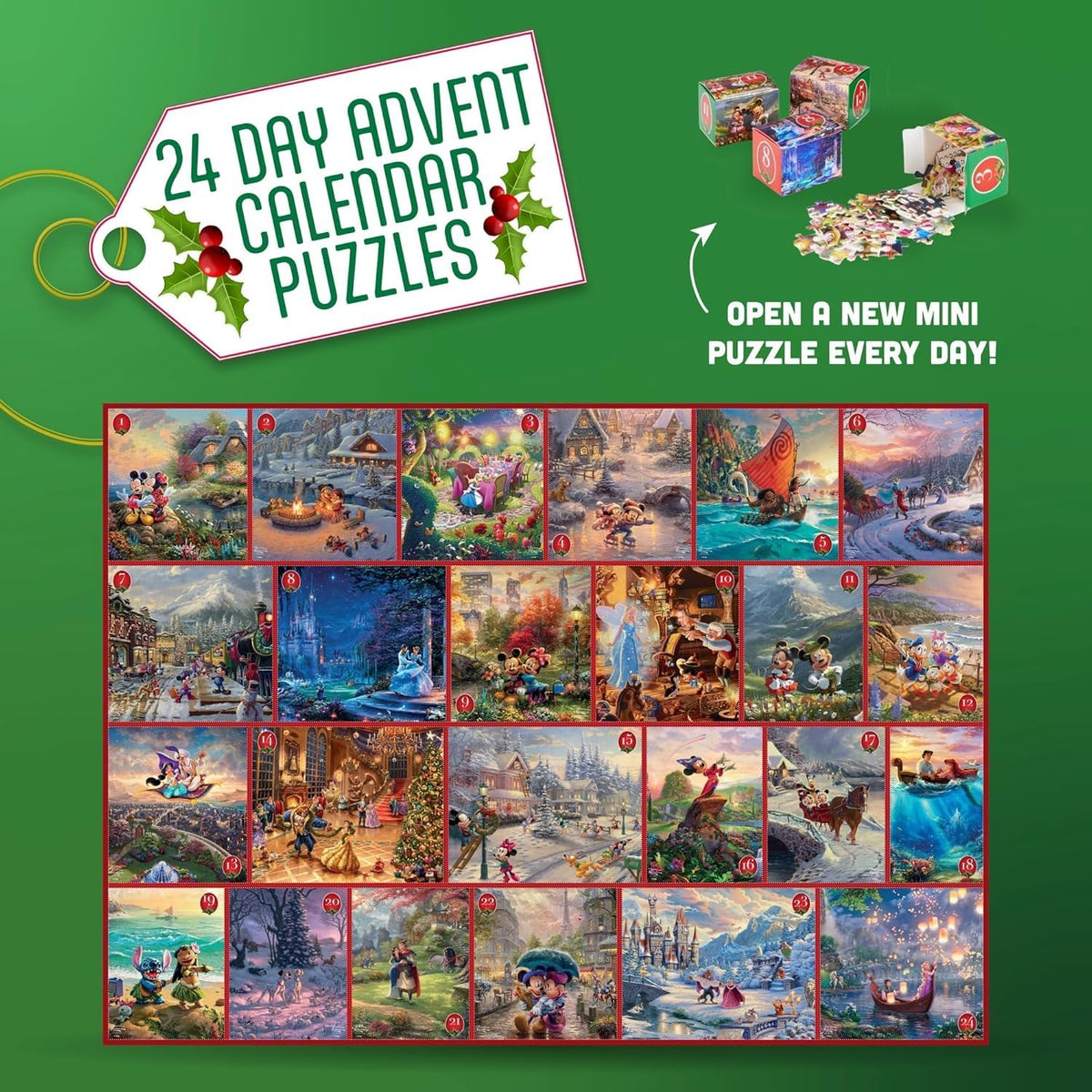 Ceaco Advent Calendar unboxing presentation for family puzzle night