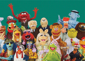 Ceaco Disney Muppets finished display showing wall-ready art