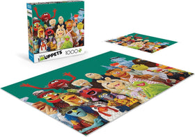 Ceaco Disney Muppets inside view showing a full-color poster to guide assembly