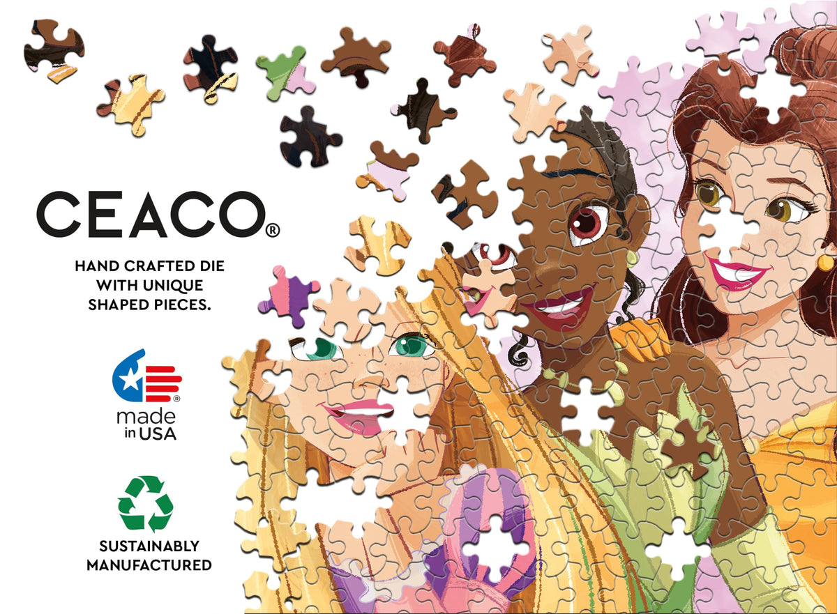 CEACO Disney Princess 5-in-1 family puzzle night photo inviting cozy, screen-free bonding