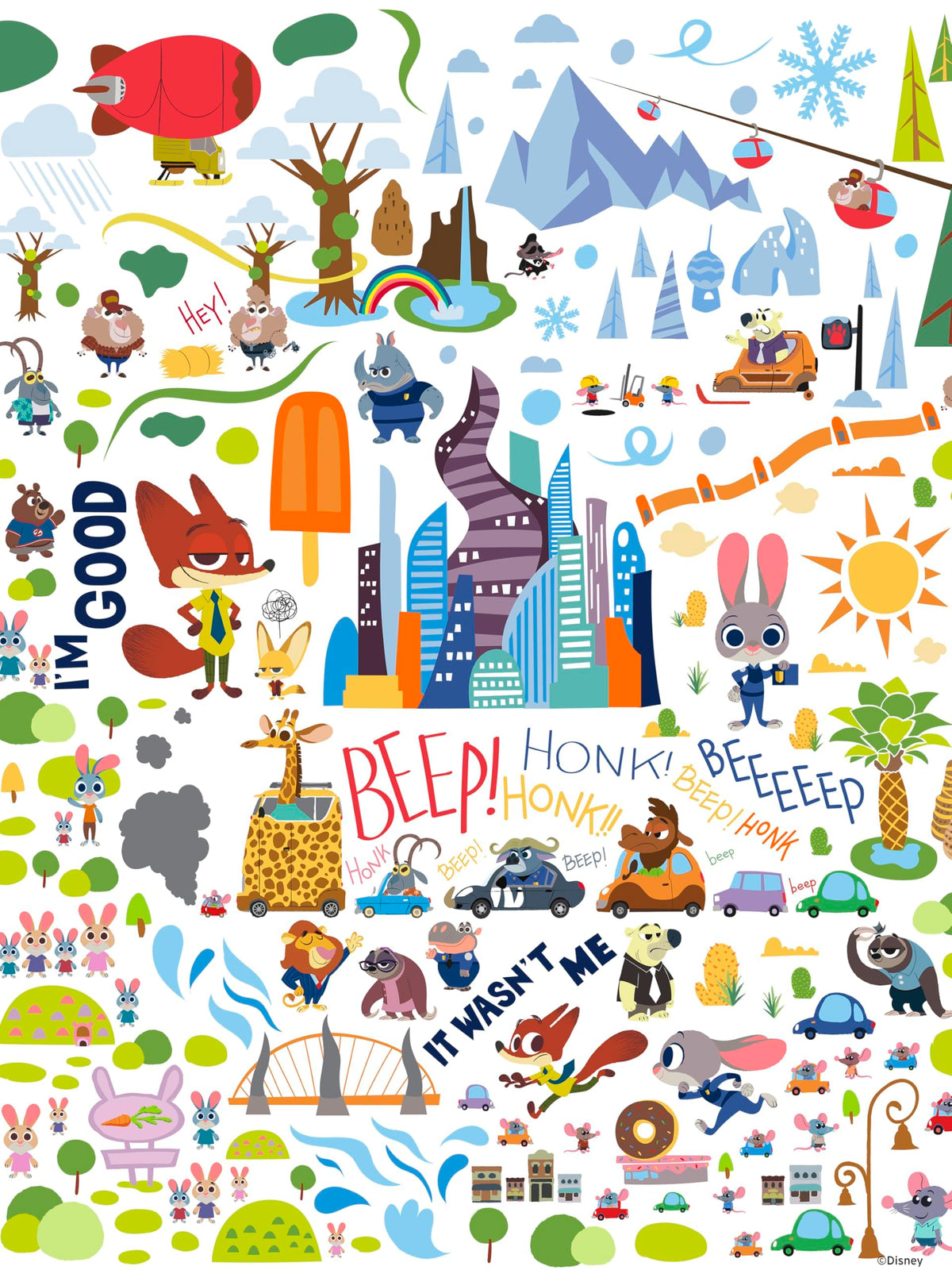 Ceaco Disney Zootopia 300-piece puzzle cover showing vibrant family-friendly artwork.