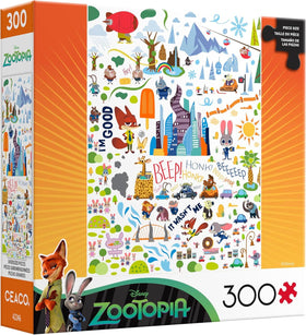 Ceaco Disney Zootopia bright colors illustration for immersive puzzle play.