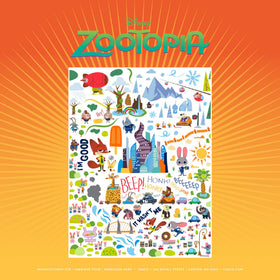 Ceaco Disney Zootopia die-cut unique shapes add tactile charm.