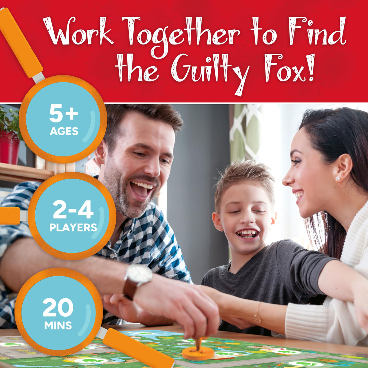 CEACO Outfoxed board setup promotes teamwork in a preschool whodunit adventure.