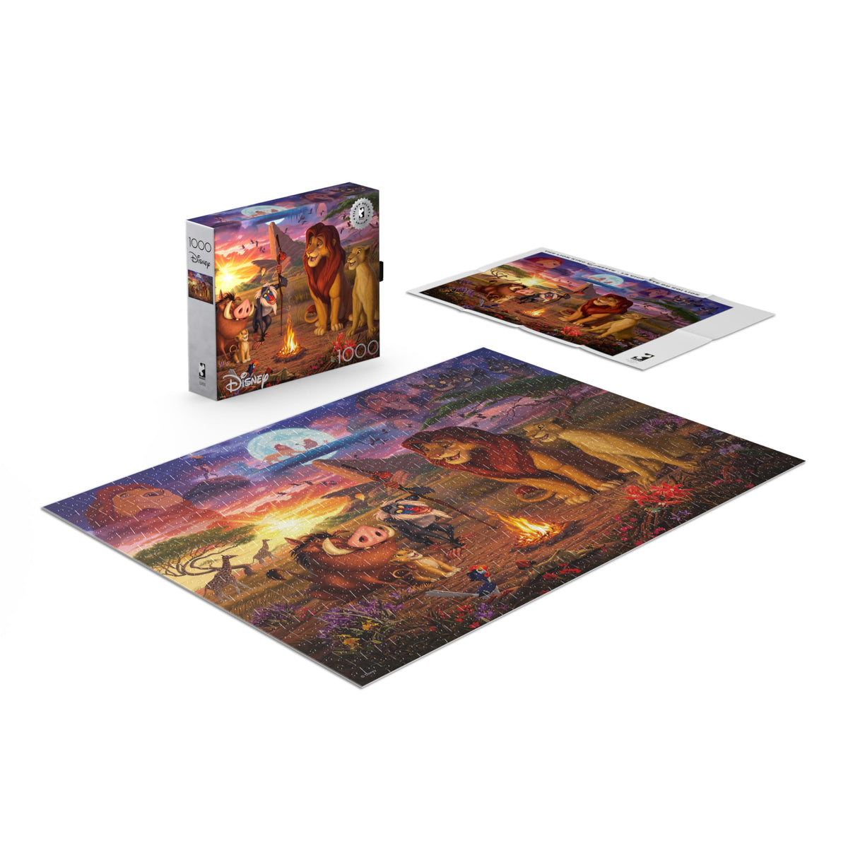 Ceaco Lion King poster included to guide assembly during puzzling.