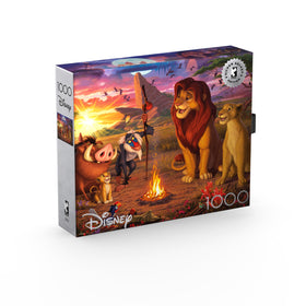 Ceaco Silver Select Lion King firelight scene puzzle for cozy family evenings.