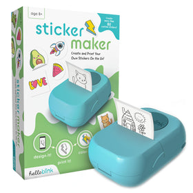 CEACO Sticker Maker front view, portable and kid-friendly for on-the-go crafts.