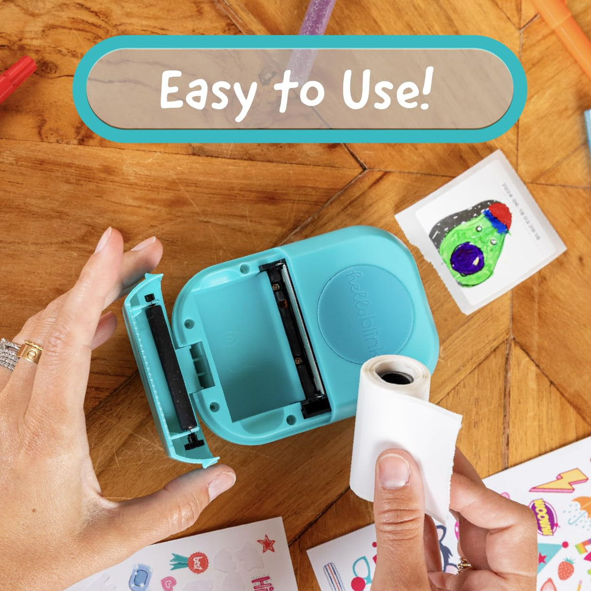 CEACO Sticker Maker kid crafting session showcasing creativity.