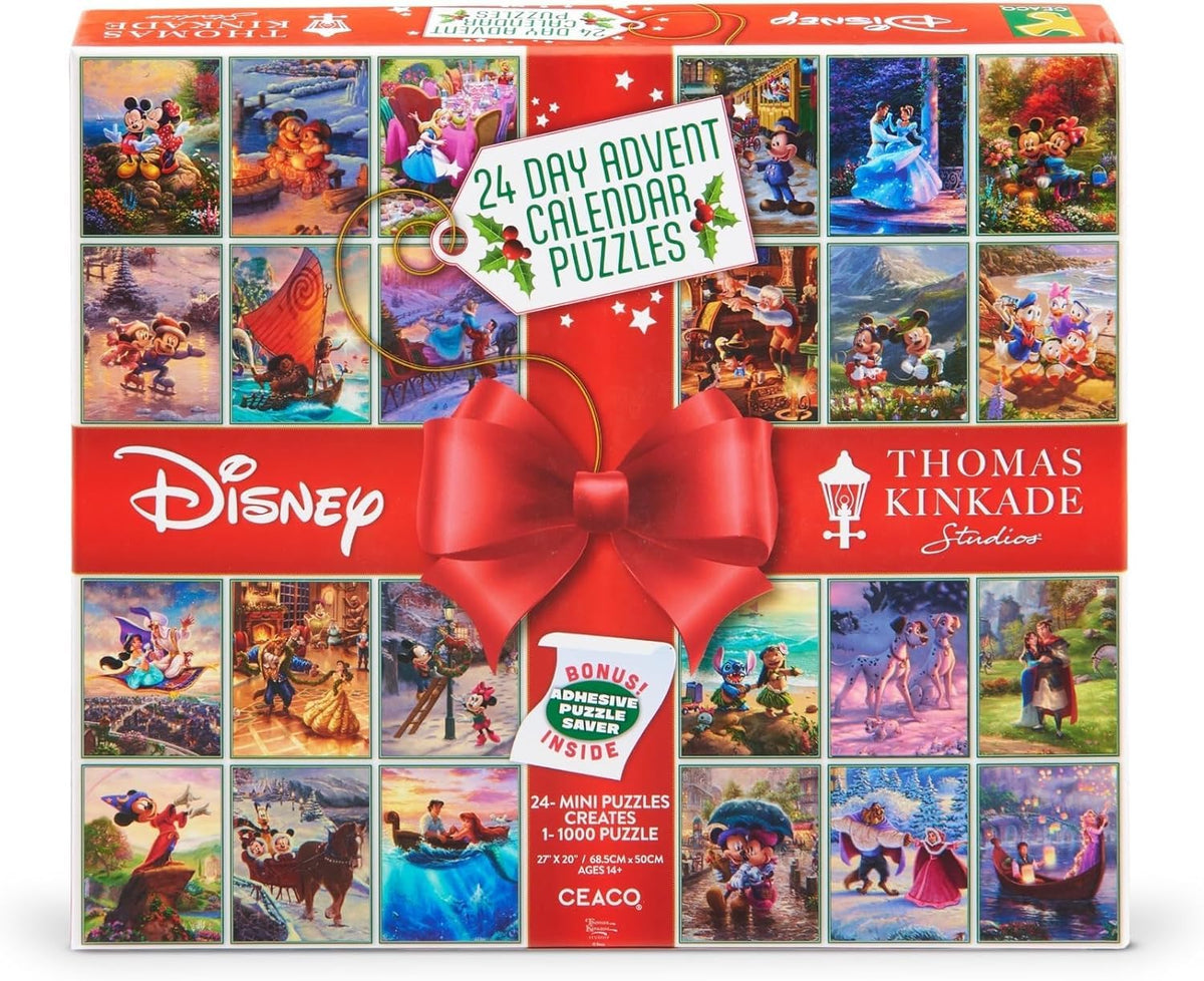 Ceaco Thomas Kinkade Disney mini-puzzles close-up showing detailed artwork