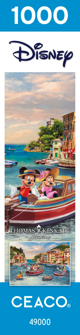 Ceaco Thomas Kinkade Disney Italy puzzle finished view for display after completion