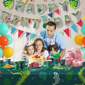 Cecnamt dinosaur tablecloth 54x108 inches waterproof and tear resistant.