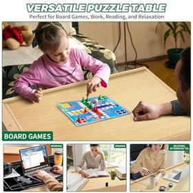 CEDARDVD Puzzle Table-M lower shelf stores tools and accessories