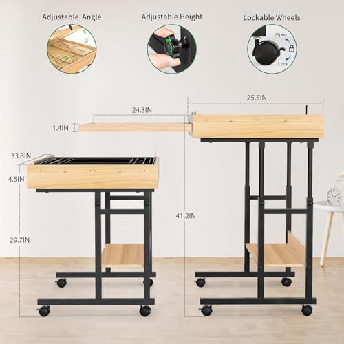 CEDARDVD Puzzle Table-M metal stand provides sturdy support and mobility