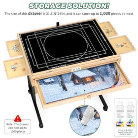 CEDARDVD Puzzle Table-M height and tilt adjustment supports comfortable puzzling