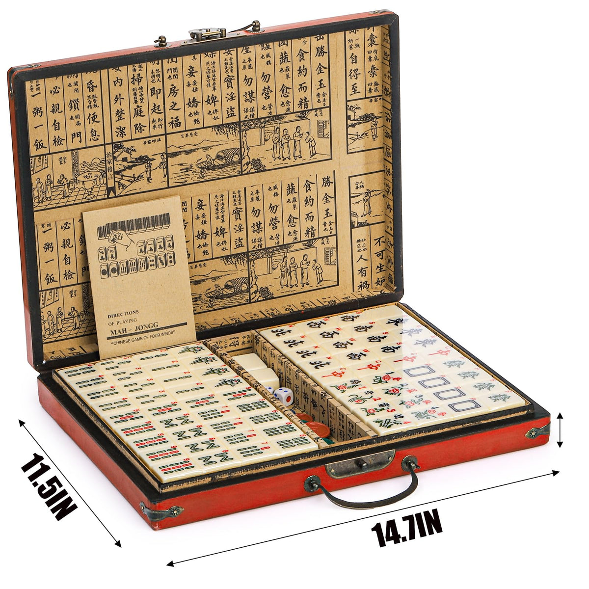 Cedilis Mahjong set laid out for play with vibrant tile colors for visibility