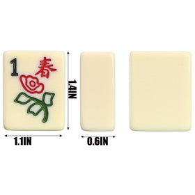 Cedilis ivory tiles with legible winds and character markings for beginners
