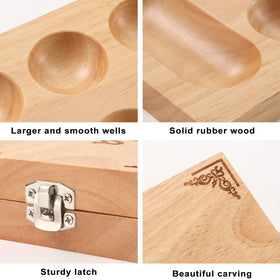 Ceebyfa Mancala glass stones 58-stone set with tactile appeal