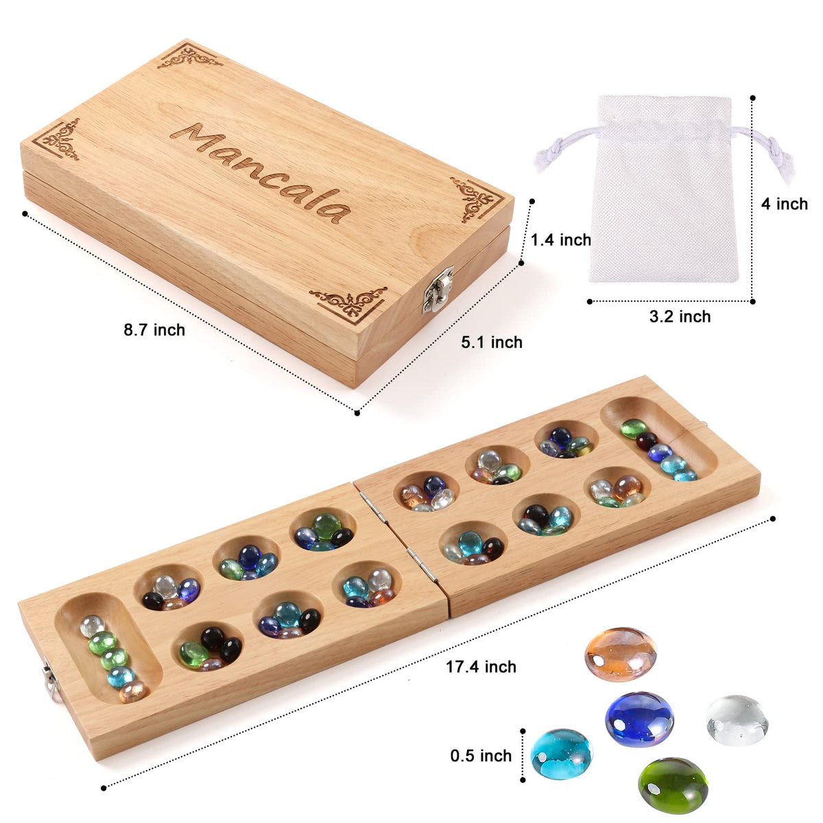 Ceebyfa Mancala packaging for easy storage and transport