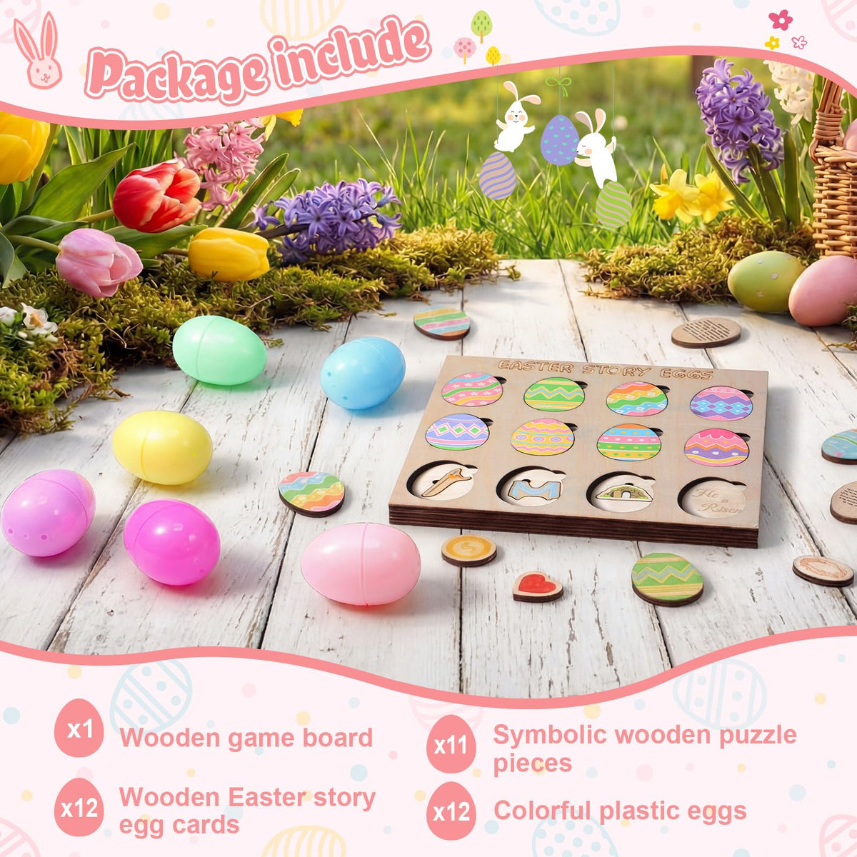 Ceenna Resurrection plastic eggs enable flexible egg-hunt style activities.