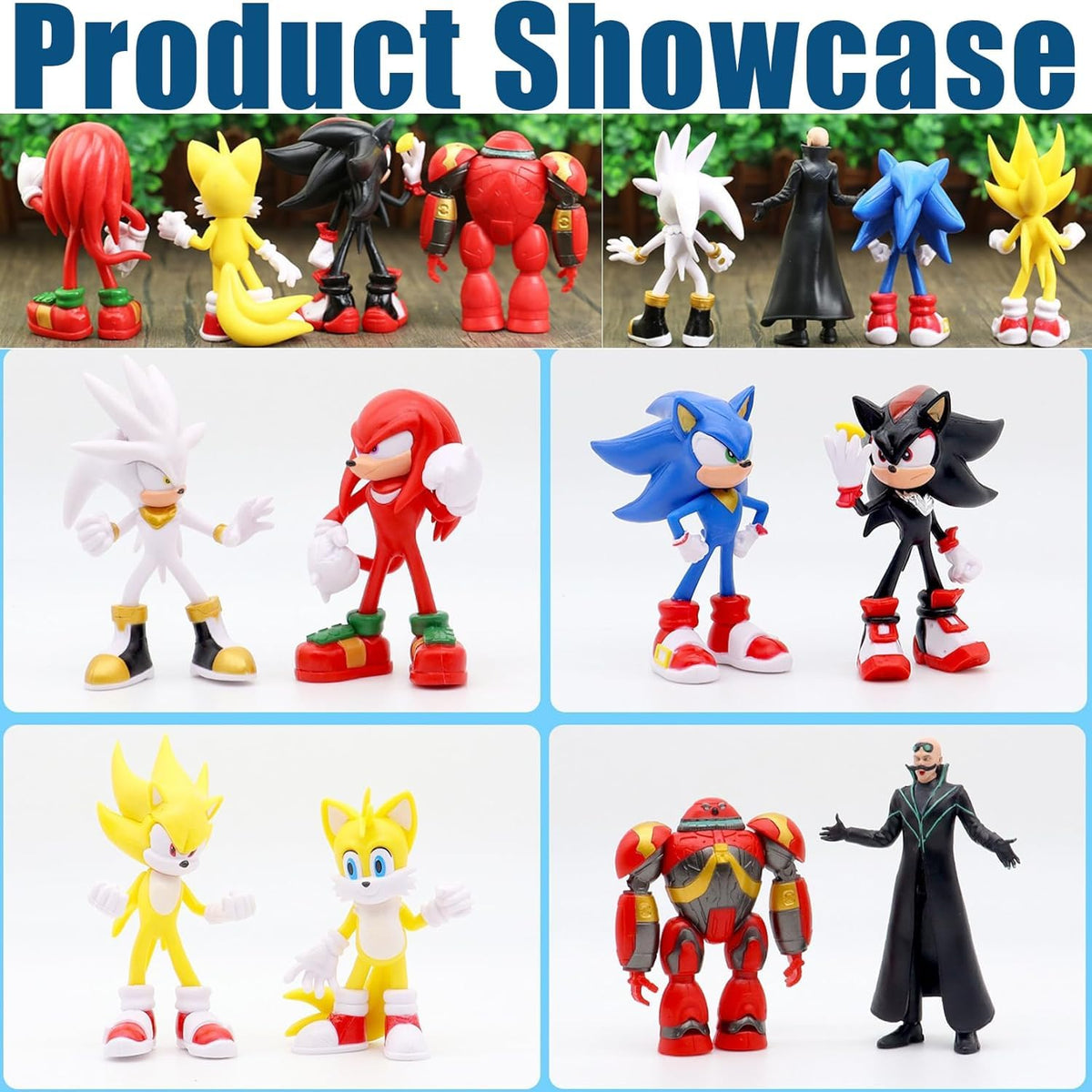 Cefoust 8-piece set display-friendly figures for shelves and cake toppers.