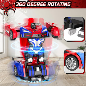 CEGOUFUN transforming RC car switching to robot mode for interactive play