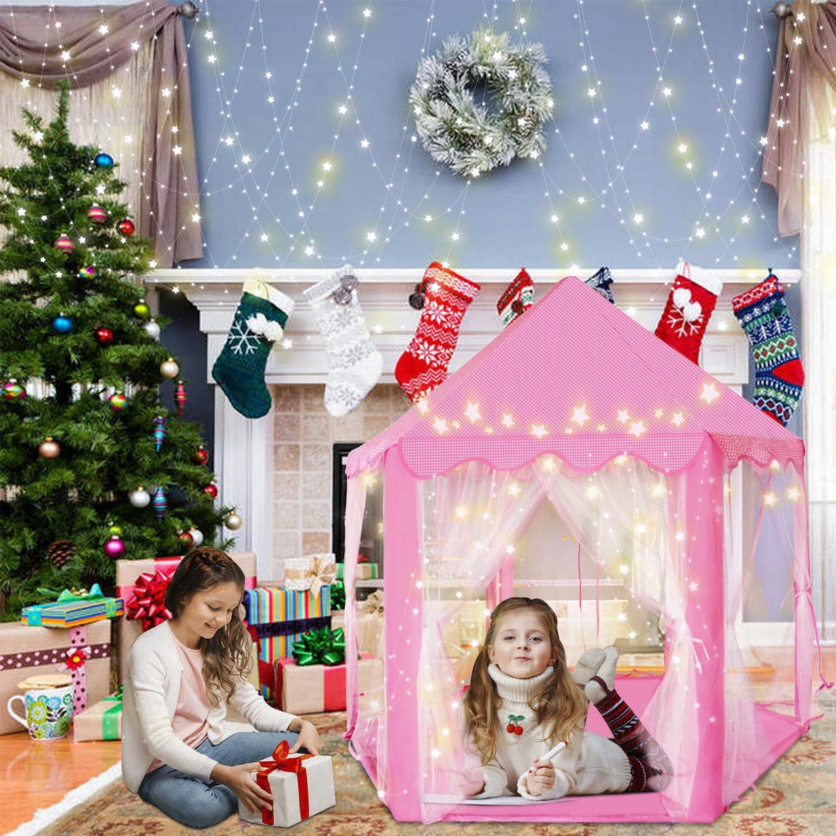 Ceither private play space promotes imaginative games and focus.