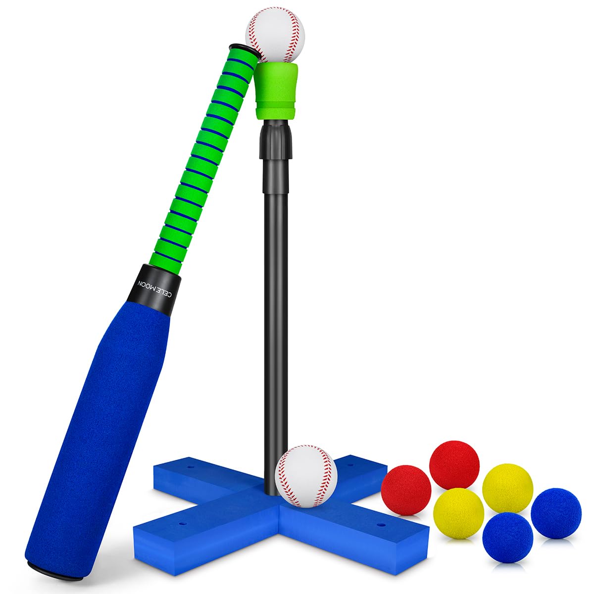 CeleMoon foam tball bat blue for safe beginner play indoors or outdoors