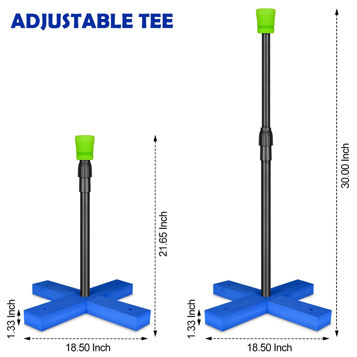 CeleMoon foam tball tee-base supports stable swings for young learners