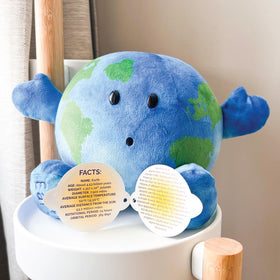 Celestial Buddies Earth Buddy educational tag shares orbit facts.