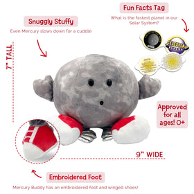 Celestial Buddies Mercury Buddy full-body plush offers soft, cuddle-ready playtime.