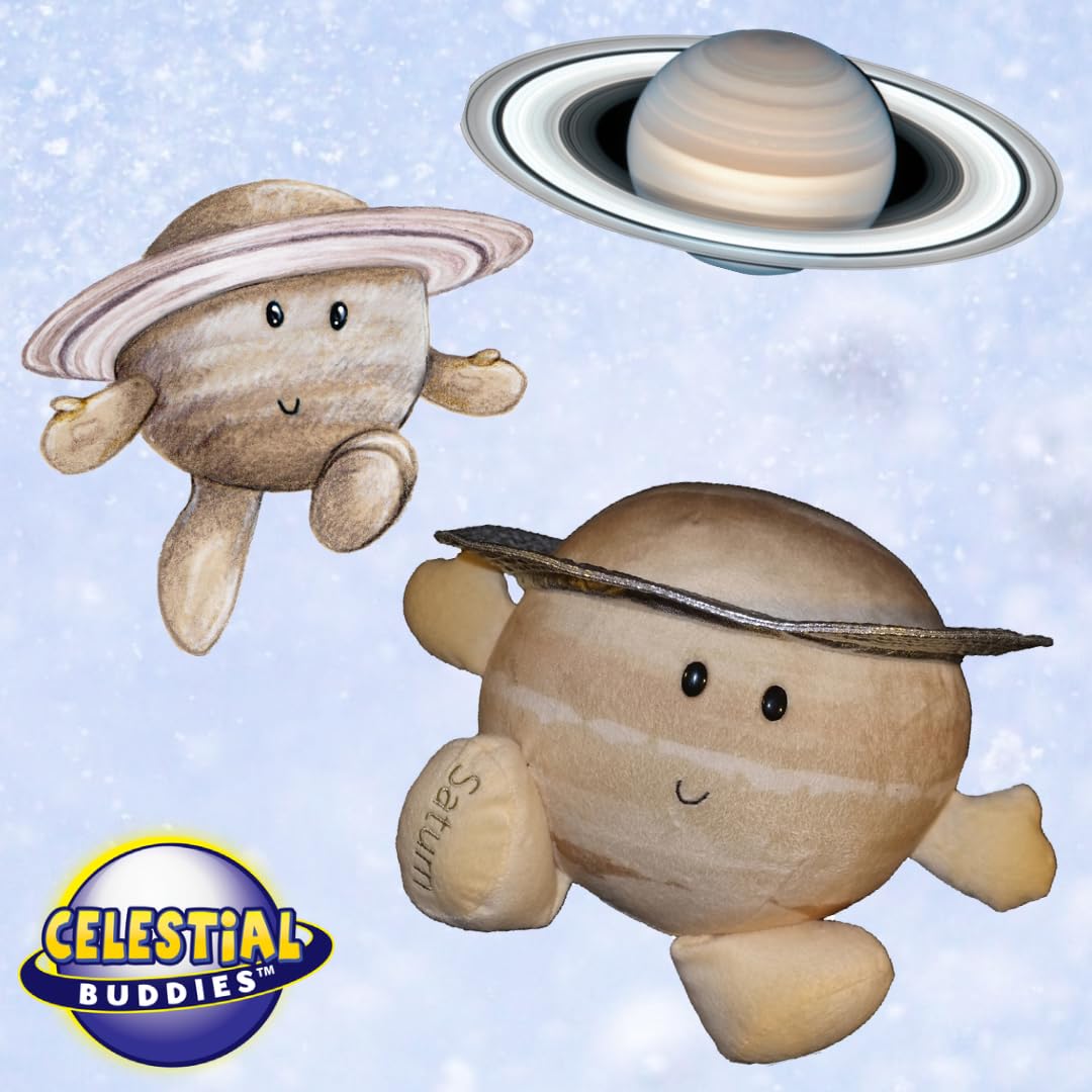 In classroom settings, Celestial Buddies Saturn Buddy supports space-themed learning.