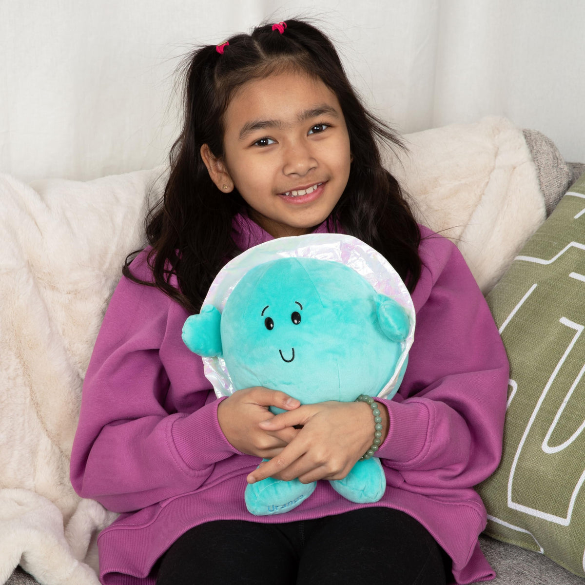 Celestial Buddies Uranus Buddy with iridescent ring detail adds space charm