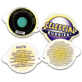 Celestial Buddies Uranus Buddy soft fabric close-up shows durable design