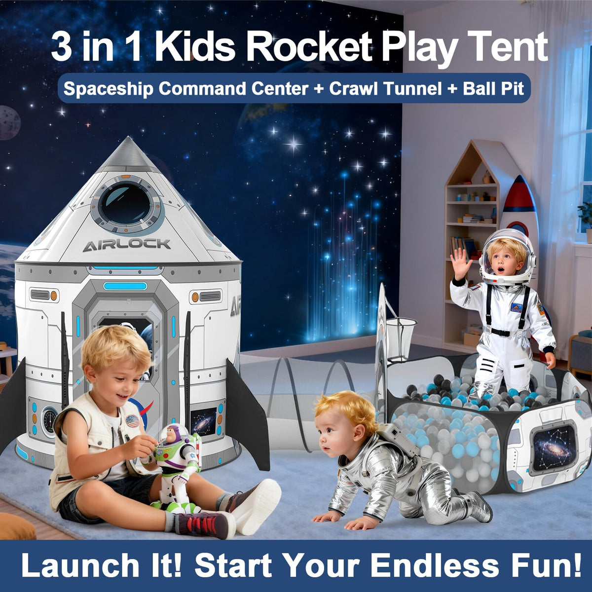 Celontry Ball Pit and Tunnel offer a playful crawl space for toddlers