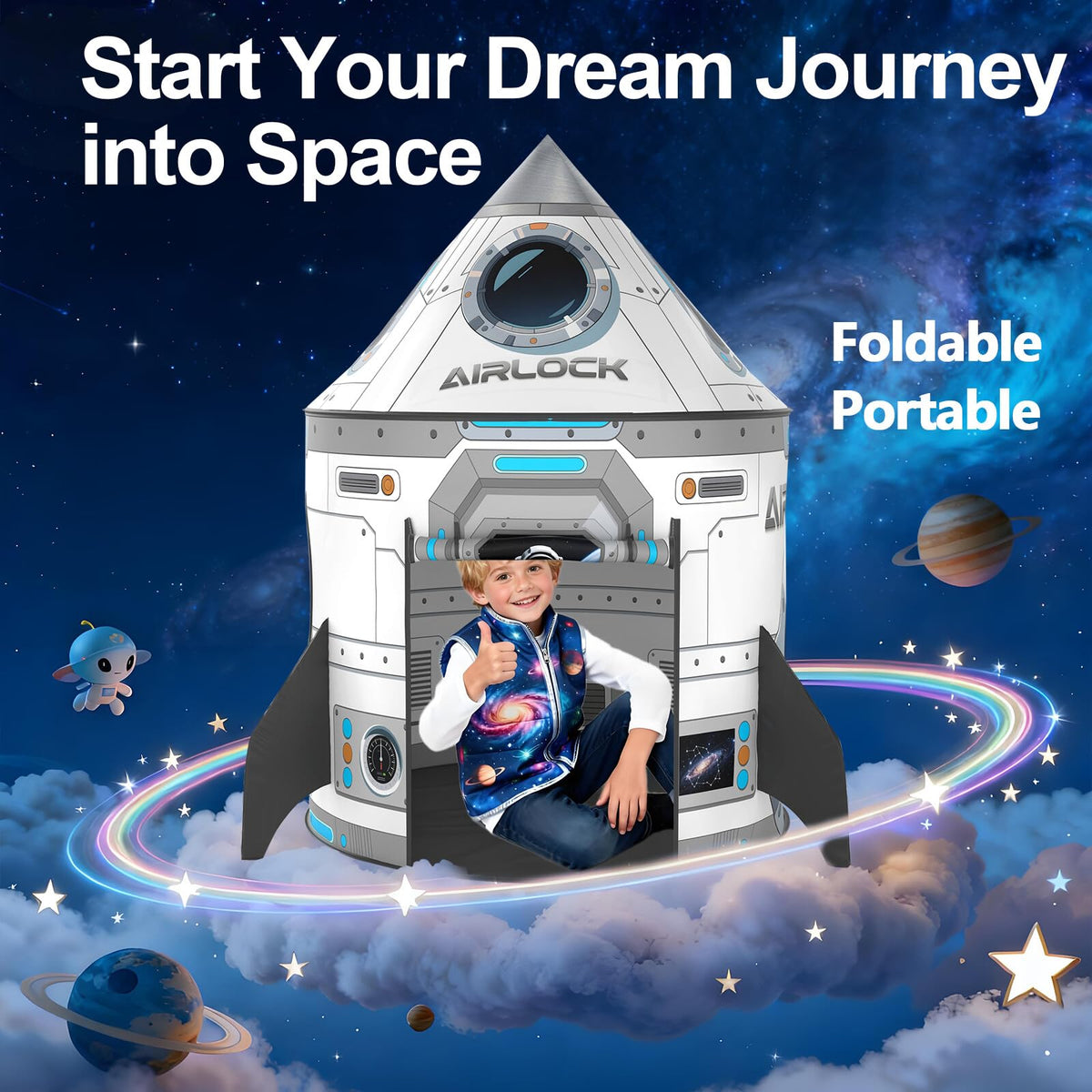 Celontry Rocket Castle Tent inspires imaginative space adventures