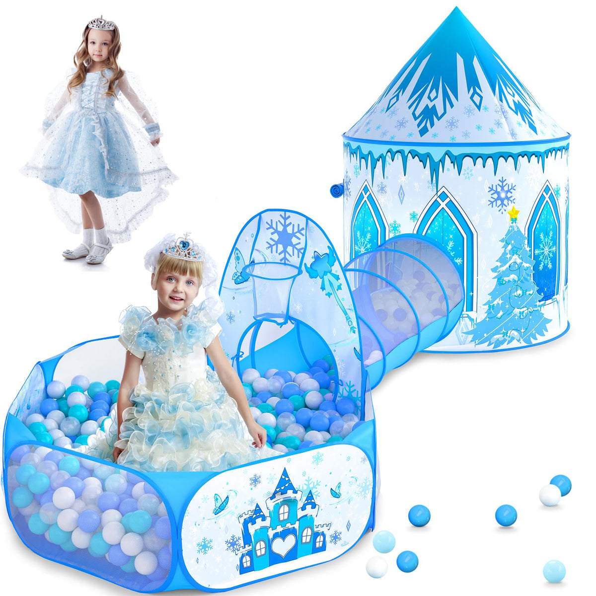 Celontry Frozen play tent castle for imaginative indoor fun and private space