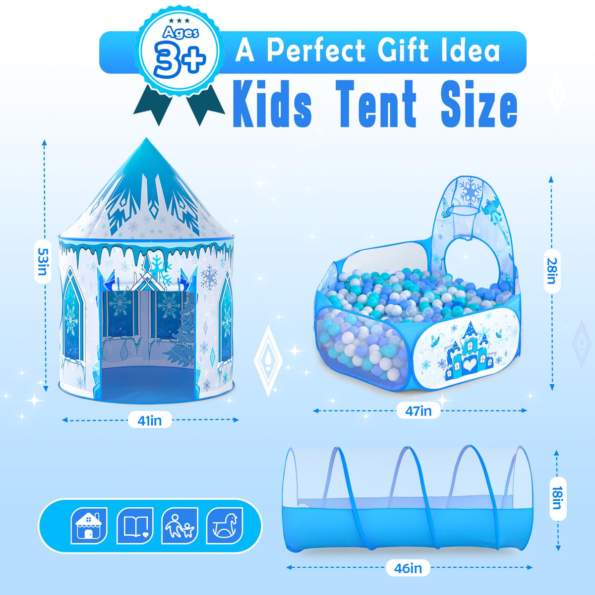 Celontry Frozen tent folds compactly for easy storage