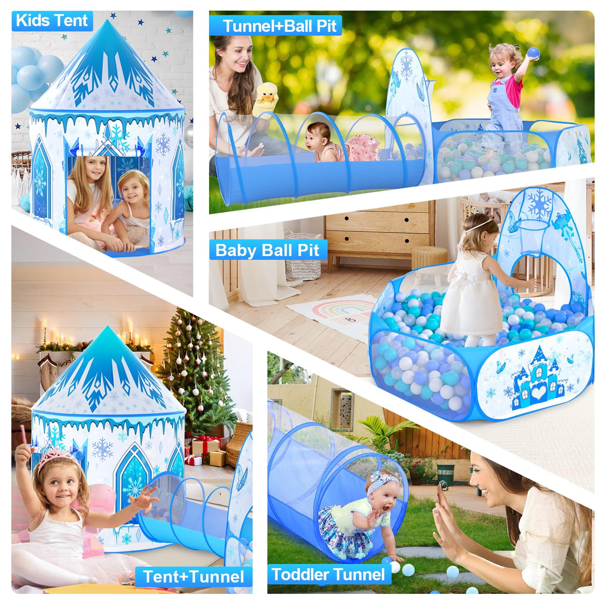 Celontry Frozen tent with breathable mesh windows for supervision