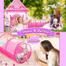 Celontry princess play tent ball pit encourages imaginative play with safe, soft edges.