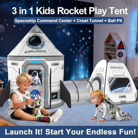 Celontry rocket tent interior play area invites kids to create stories and games.