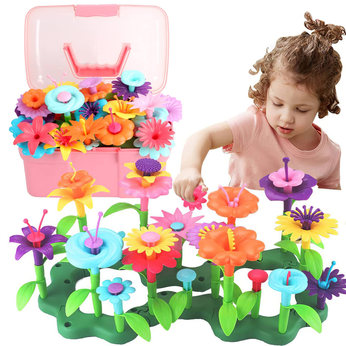 CENOVE flower garden building pieces boost creativity and fine motor skills during play.
